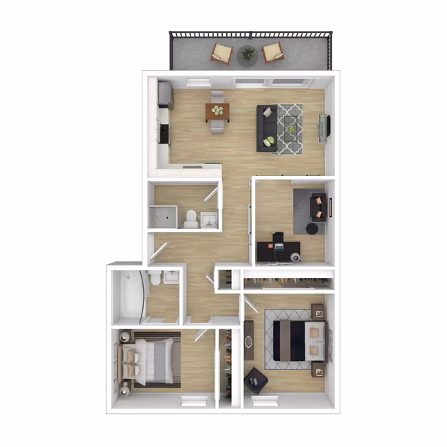 3 Bed 2 Bath 31 floor plan